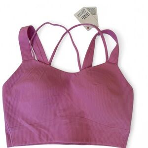 NWT Lululemon Like a Cloud Bra - Dahlia Mauve Pink - Ribbed - Size 6